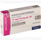 BIOGARAN Borax/acide borique 12mg / 18mg par ml