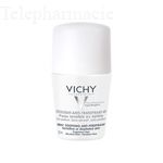 VICHY Déodorant anti-transpirant 48h peau sensible ou épilée Roll'on 50ml