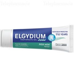 ELGYDIUM Junior Gel Dentifrice Menthe douce tube 50 ml
