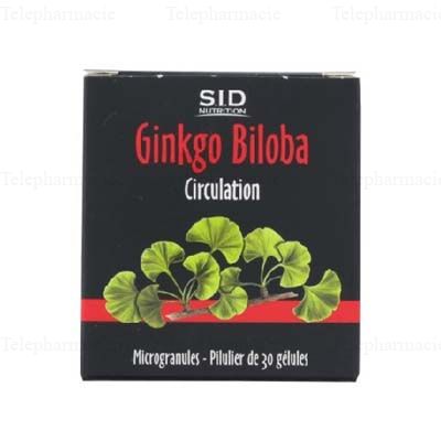 SID NUTRITION Phytoclassics Ginko Bilboa circulation Boîte de 30 gélules