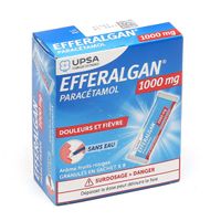EFFERALGAN 1g granulés fruits rouges x8sachets