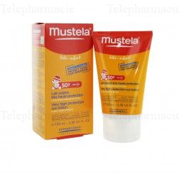 Mustela solaire lait tres haute protection spf50+ peaux sensibles et intolérantes 100ml