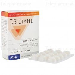 PILEJE D3 Biane vitamine D boîte de 30 capsules 